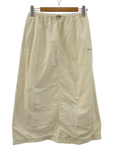 Gymphlex Nylon Tasser Easy Skirt Women Off-White Elastic Waist Long