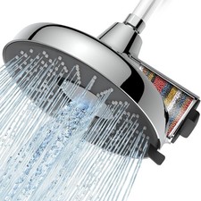 Filtered Shower Head 8 Inch - High Pressure Fixed Rain Showerhead with 18-Stage
