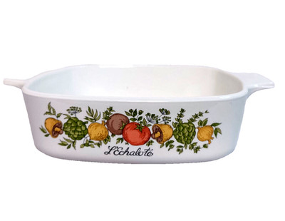Corning Ware Casserole Dish  Spice of Life 1 L A-1-B No Lid Grannycore Cabincore