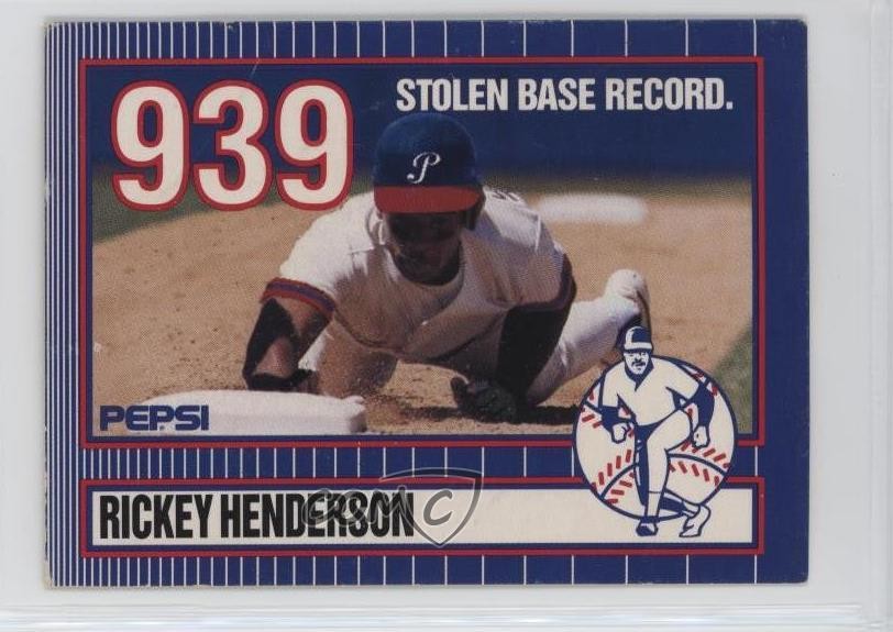 1991 Pepsi Rickey Henderson Rickey Henderson HOF 0f6k