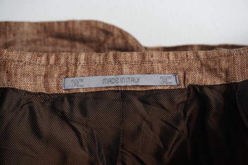 Cantarelli Blazer Brown Linen Sport Coat Italy Size 52 EU 42R - Picture 12 of 13