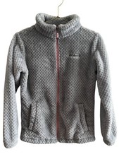 Columbia Jacket Youth Girl  s 14/16 Gray Full Zip Fleece Pockets