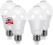 Bombilla Con Sensor De Movimiento Patio Jardin Pasillo Encedido Apagado Automati