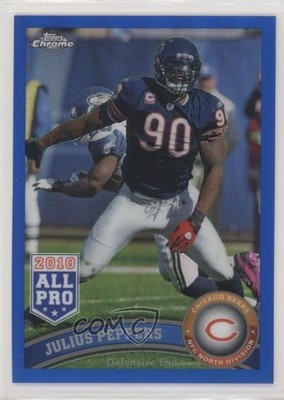 2011 Topps Chrome Blue Refractor /199 Julius Peppers #153 HOF 05fw