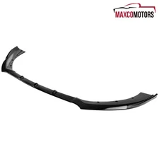 Bumper Spoiler Lip Fits 2015-2017 Ford Mustang 3PC Style Glossy Black Front
