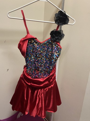 Curtain Call Dance Costume J4794 Red Jazz Recital Child L