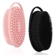 Soft Silicone Body Scrubber, 2 PCS Exfoliating Silicone Loofah, Body Scrubber...