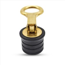 MARINE CITY 1" Brass Drain Plug Snap Handle, Easy to Use for Boats, Yachts