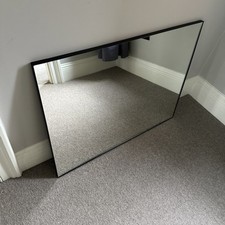 John Lewis Black Metal Edged Rectangular Mirror 101cm X 76cm
