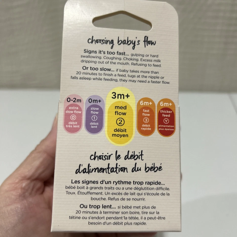 Pezones biberón Tommee Tippee Closer To Nature flujo medio 3m+ - paquete de 2 Foto 2 de 3