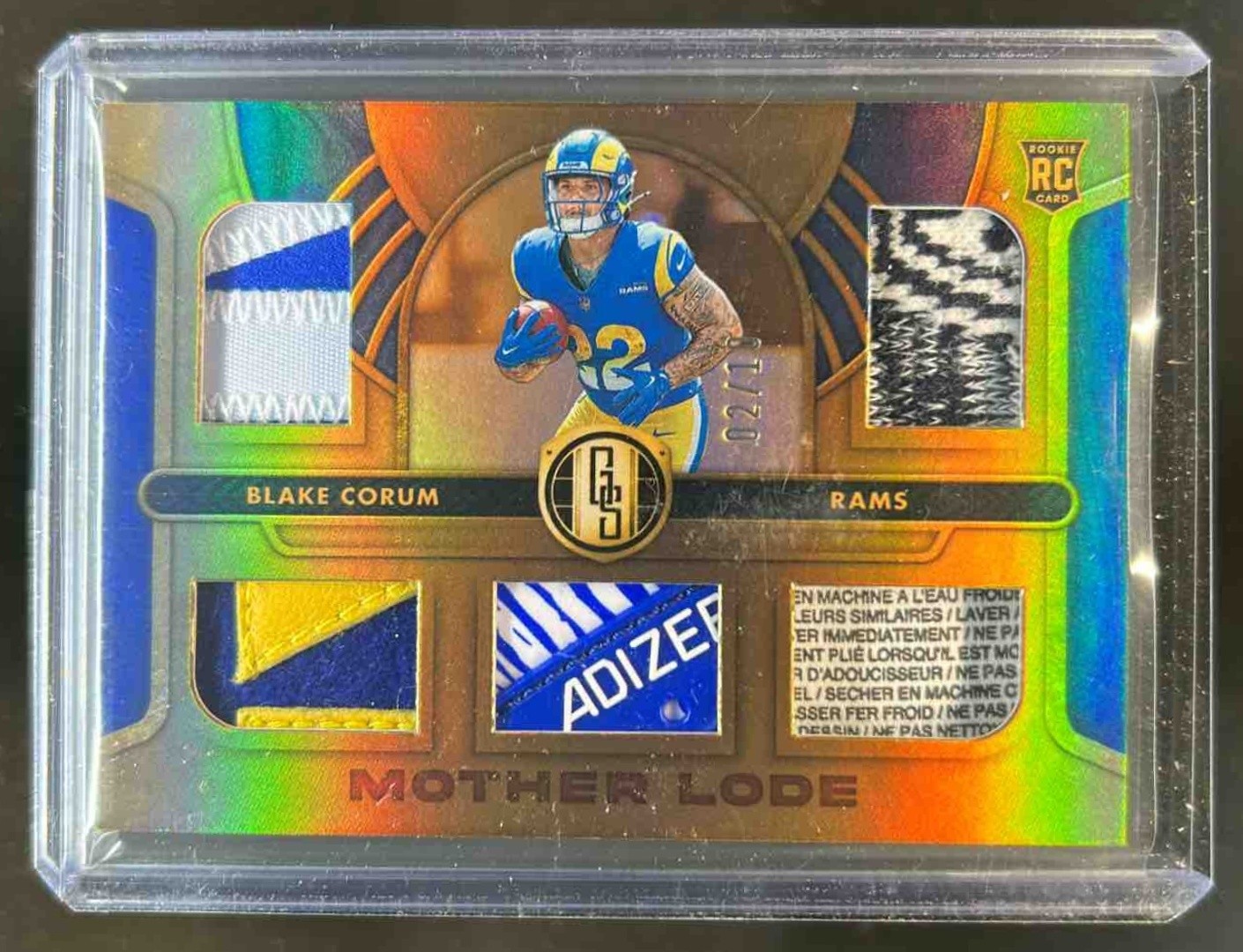 Blake Corum Panini Gold Standard Mother Lode Memorabilia #MLBCM Sapphire