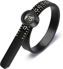 Ring Sizer Measuring Tool Reusable Finger Size Measuring Tape with Magnified Gl