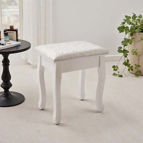 Dressing Table Stool Makeup Bench Chair Soft Padded Cushion Seat Vanity Chair UK - Picture 8 of 14