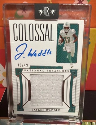 WOW 2022 Panini National Treasures Jaylen Waddle Colossal Patch Auto /49