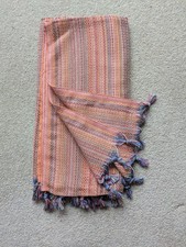 Turkish Pestemal Haman Towel - Orange Striped