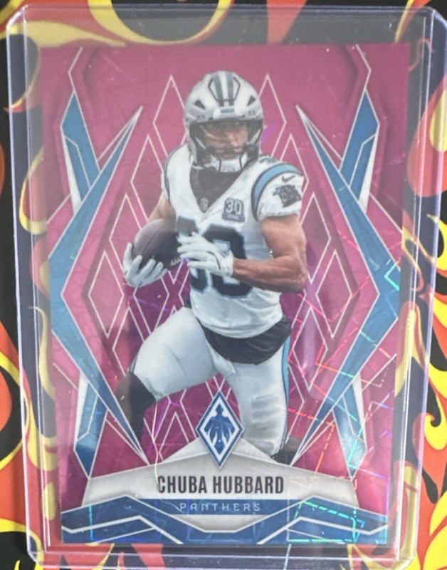 Chuba Hubbard 001/149 2025 Panini Phoenix - Pink Lazer Panthers