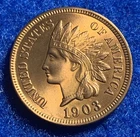1903 Indian Head Cent GEM MS BRILLIANT UNCIRCULATED Coin Cartwheel Lustor  RED