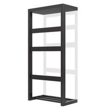 Bamboo Wall Blanket Ladder, 4-Tier Towel Racks, Blanket Holder with Anti-Slip...