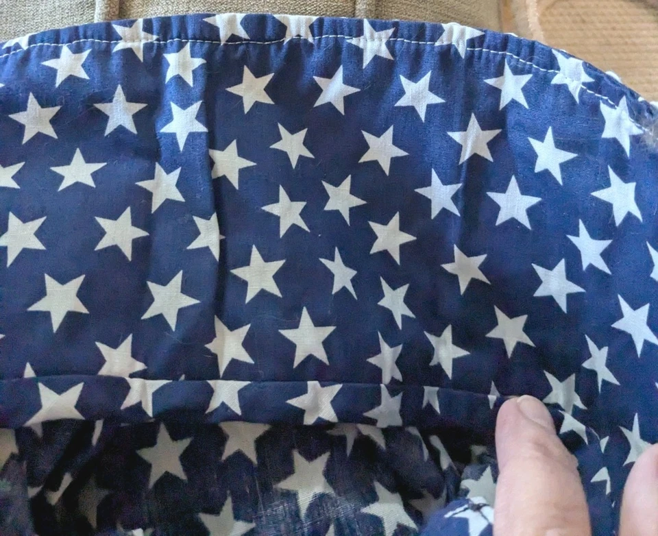 Handmade Pioneer Bonnet Adult Country Pilgrim Prairie Costume Blue Floral - Image 4 of 4