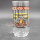 Gold Star Chili Pepsi Cola Clear Drinking Glass 6" Tiffany Style Vtg Advertising