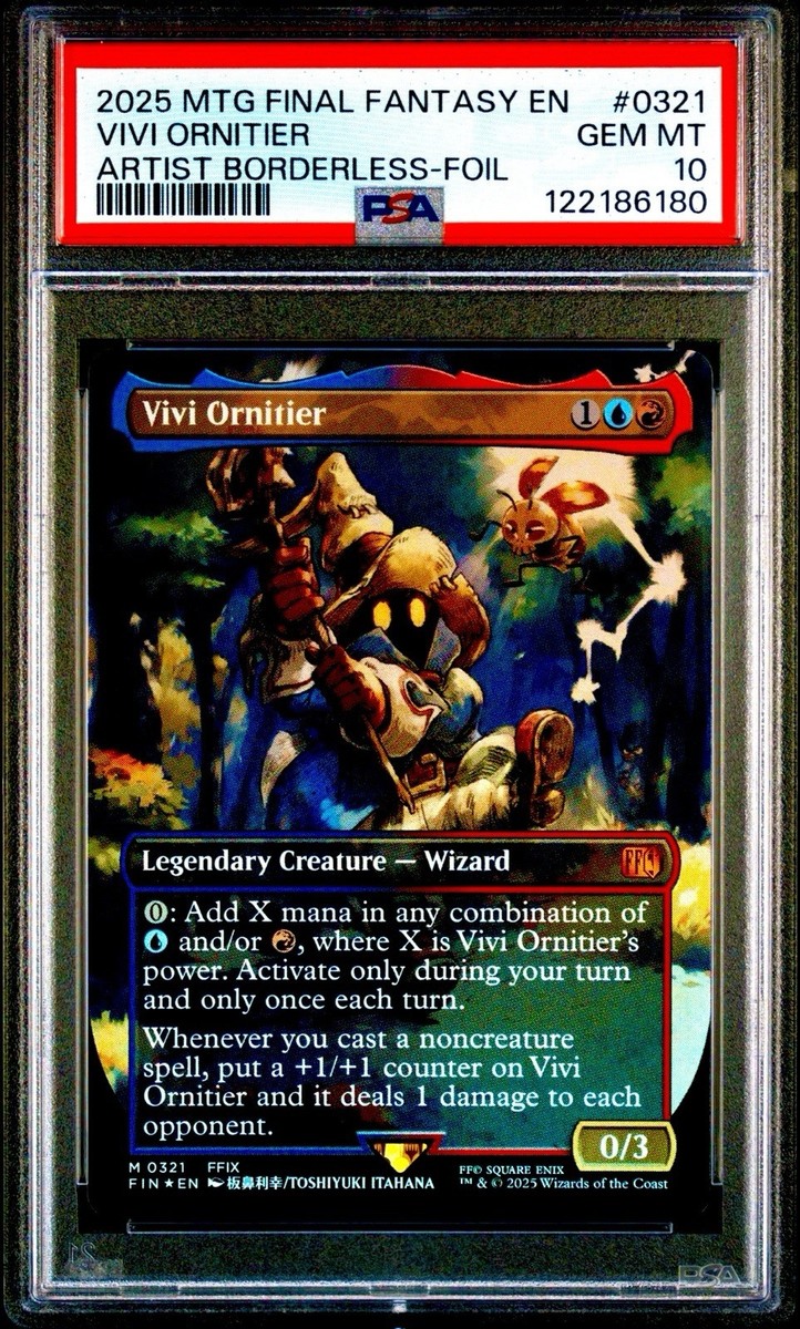 PSA10 2025 MTG JP ビビVivi Ornithier FOIL 2025 MTG Final Fantasy VIVI ORNITIER * Artist Borderless Foil