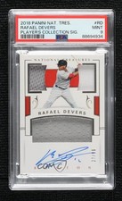 2018 Panini National Treasures 27/99 Rafael Devers #PCS-RD PSA 9 MINT Auto uk2