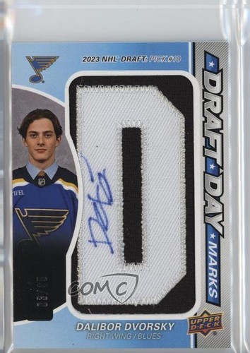 Dalibor Dvorsky #DDM-DD 2025 SP Game Used Draft Day Marks card