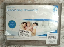 Hotel Sheets Direct-100% Bamboo-Derived Pillow Cases KING Size - Set of 2, 20x40