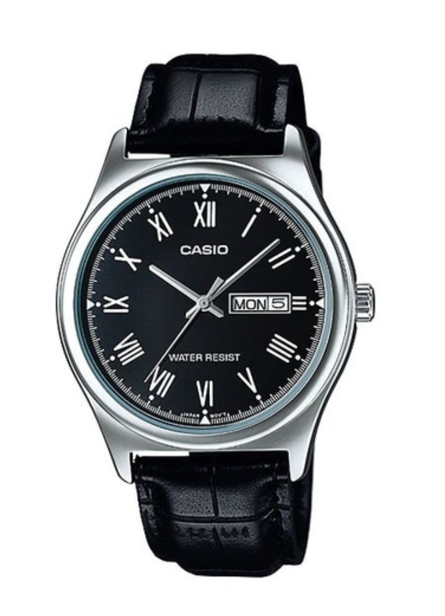 CASIO MENS CLASSIC LEATHER STRAP ANALOG QUARTZ WATCH MTP-V006L-1B