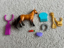 Lot of Assorted Plastic Toy Horse Figure and Accessories