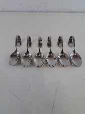 six canape spoons (stainless steel 18-10, made by Monogram) teaspoon sized