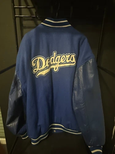 Vintage 90s Jeff Hamilton MLB Dodgers Reversible Jacket image 2