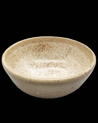 Vintage Keramikschale signiert - 90er Dekoschale Creme - Ø 14 cm