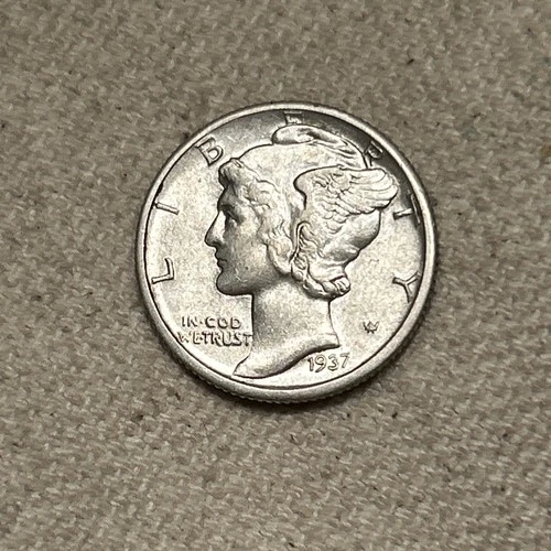 1937-D Mercury Silver Dime CHOICE BU *UNCIRCULATED* MS CJ