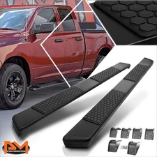 For 09-24 Dodge Ram 1500-3500 Quad Cab 5.5" Honeycomb Step Running Boards Black