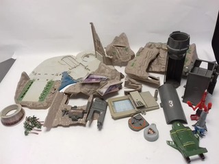 Vintage Thunderbirds Tracy Island Playset Vehicles Bundle Incomplete