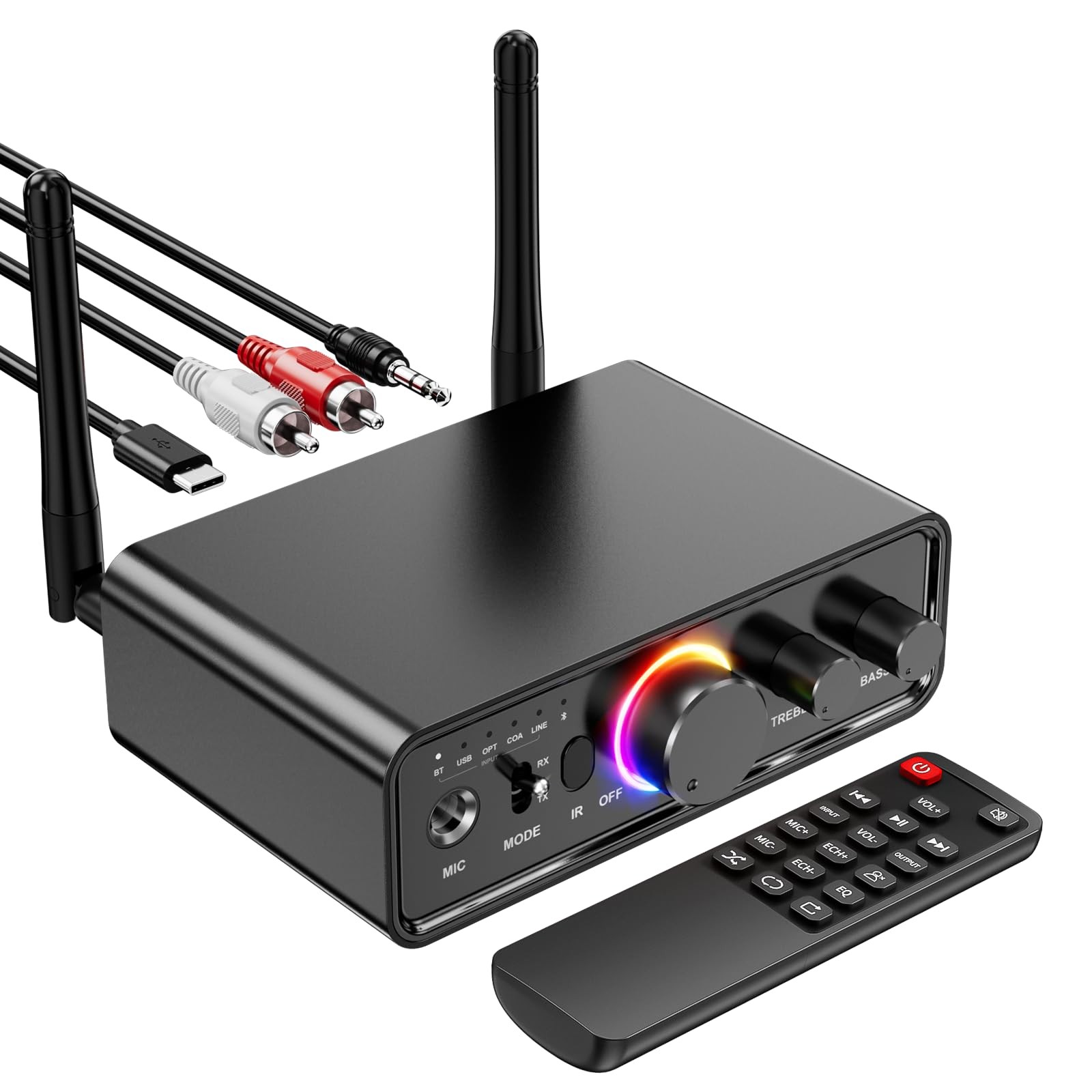 Upgraded M18 Bluetooth 5.3 Audio Receiver Transmitter for Home Stereo TV HiFi Wireless Adapter