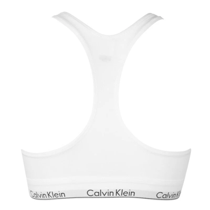 Calvin Klein Modern Cotton Women's Bralette White Lightweight Stretchy Underwear - Image 2 of 2