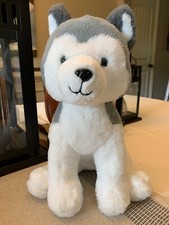 FAO Schwartz Plush Stuffed Animal Siberian Husky Puppy Dog 12"