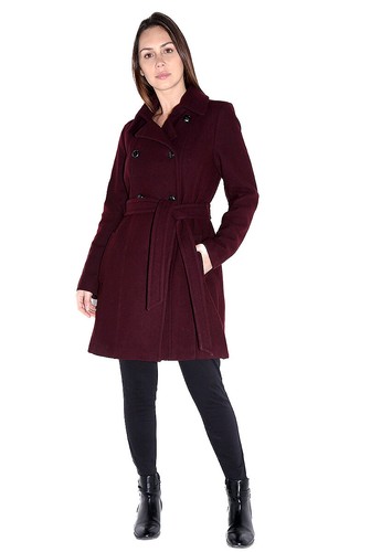 NEW EXPRESS $228 MAROON DOUBLE BREASTED 