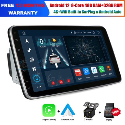 8-Kern 10,1'''' Doppel DIN 4+32GB Android 12 Auto Audio Navigation GPS DAB Radio DSP