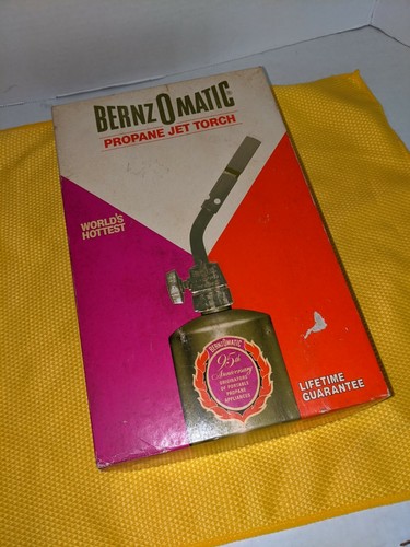 Vintage 95th Anniversary BernzOmatic Propane Jet Torch Kit in Original Box JT-10 - Picture 8 of 11