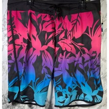 Burnside Mens Pink Gradient Board Shorts Size 38