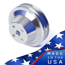 Billet Aluminum Corvette Water Pump Pulley V-Belt 283 350 400 SBC SB Chevy