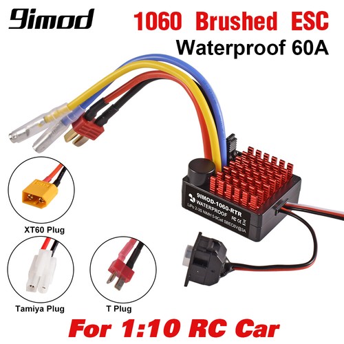 9IMOD 1060 RTR 60A Brushed ESC 2-3S Waterproof BEC for 1/10 SCX10 TRX4 TRX6 Cars