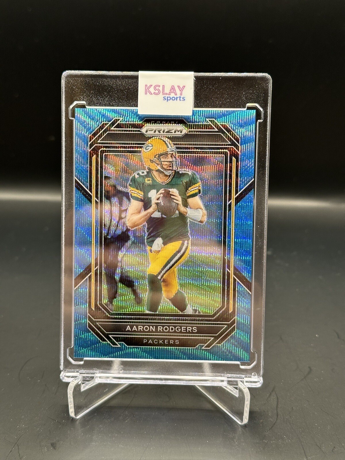 2022 Panini Prizm Prizms Blue Wave #103 Aaron Rodgers Packers 110/199