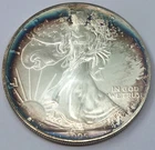 1995 American Eagle 1 oz Fine Silver Dollar - Toning Toned Bullion Ounce - H138