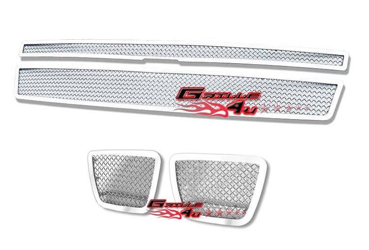 SS 1.8mm Mesh Grille Combo For 07-2014 Chevy Tahoe/Suburban/Avalanche