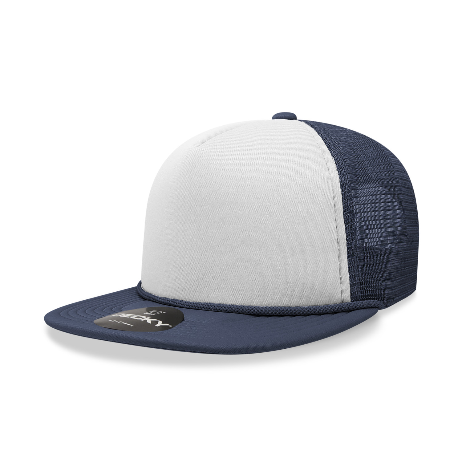 Decky 5 Panel High Profile Structured Foam Trucker - 6026