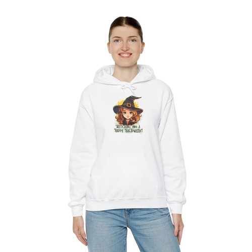 Witching You a Happy Halloween Adult Unisex Hooded Sweatshirt, Pop Sports Hoodie - Picture 12 of 25